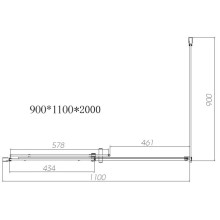 Душевой уголок 110х90 см Vincea Dice VSR-4D9011CL прозрачное