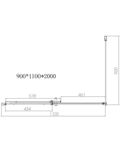 Душевой уголок 110х90 см Vincea Dice VSR-4D9011CL прозрачное