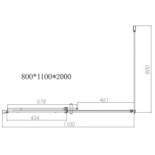 Душевой уголок 110х80 см Vincea Dice VSR-4D8011CL прозрачное