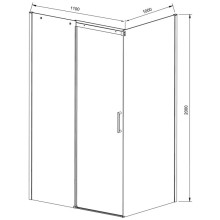 Душевой уголок 110х100 см Vincea Dice VSR-4D1011CL прозрачное