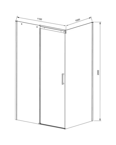 Душевой уголок 110х100 см Vincea Dice VSR-4D1011CL прозрачное