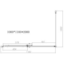 Душевой уголок 110х100 см Vincea Dice VSR-4D1011CLB прозрачное