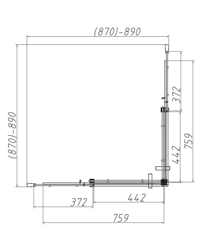 Душевой уголок 90х90 см Vincea Dice VSS-4D900CL прозрачное