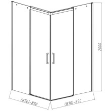 Душевой уголок 90х90 см Vincea Dice VSS-4D900CL прозрачное