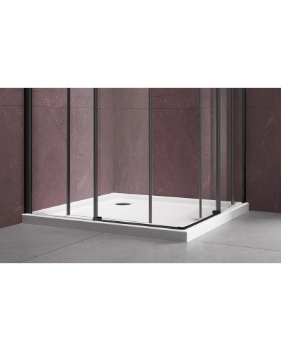 Душевой уголок 90х90 см Vincea Dice VSS-4D900CLB прозрачное