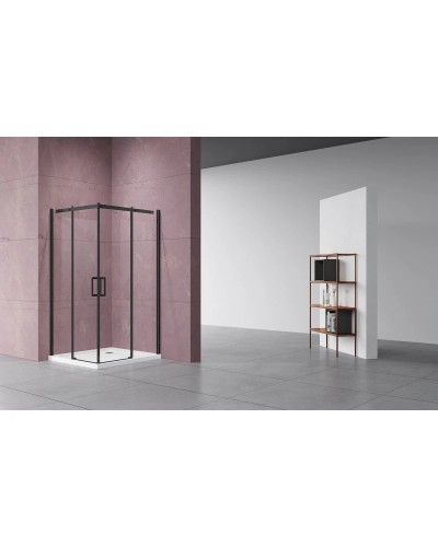 Душевой уголок 90х90 см Vincea Dice VSS-4D900CLB прозрачное
