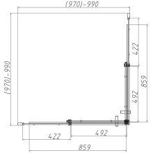 Душевой уголок 100х100 см Vincea Dice VSS-4D100CL прозрачное