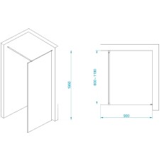 Неподвижная перегородка 90 см RGW WA-002G Walk-in 35100209-16 прозрачное