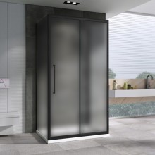 Душевой уголок 150х100 см Abber Schwarzer Diamant AG30150BMH-S100BM-S100BM матовое