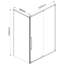 Душевой уголок 120x90 см Vincea Arno VSR-1A9012CGB тонированное