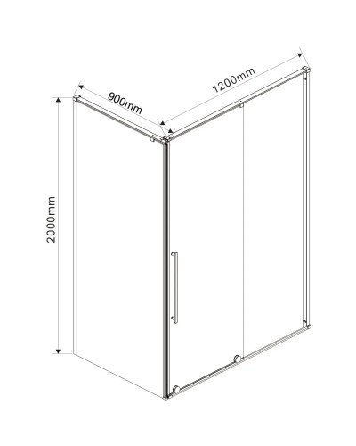 Душевой уголок 120x90 см Vincea Arno VSR-1A9012CGB тонированное