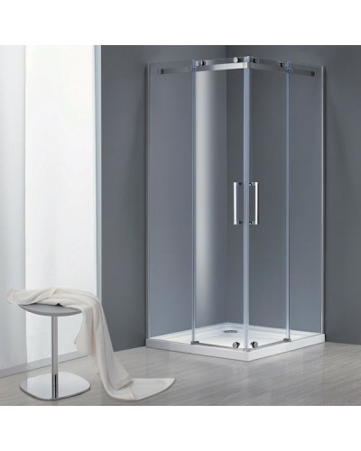 Душевой уголок Grossman GR-1100 100x100 профиль Хром стекло прозрачное
