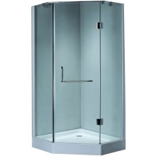 Душевой уголок Grossman GR-8090 185х90 профиль Белый/Хром стекло прозрачное