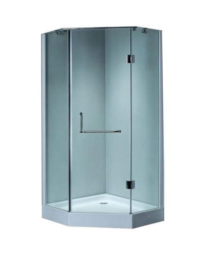 Душевой уголок Grossman GR-8090 185х90 профиль Белый/Хром стекло прозрачное