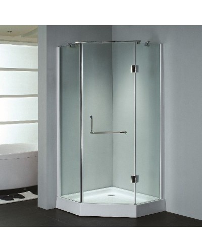 Душевой уголок Grossman GR-8090 185х90 профиль Белый/Хром стекло прозрачное