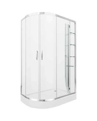 Душевой уголок Grossman Classic 120х80 R GR-9120R профиль Хром стекло прозрачное