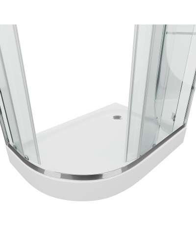 Душевой уголок Grossman Classic 120х80 R GR-9120R профиль Хром стекло прозрачное