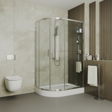 Душевой уголок Grossman Classic 120х80 R GR-9120R профиль Хром стекло прозрачное