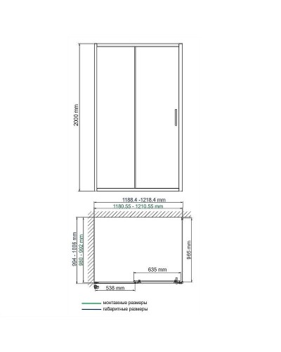 Душевой уголок WasserKRAFT Main 120x100 41S10 профиль Хром стекло прозрачное