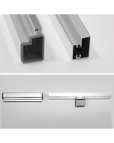 Душевой уголок WasserKRAFT Berkel 80x100 48P29 профиль Хром стекло прозрачное