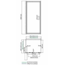 Душевой уголок WasserKRAFT Salm 80x90 27I28 профиль Хром стекло прозрачное