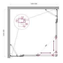 Душевой уголок BelBagno LUCE-A-22-100+25-C-Cr