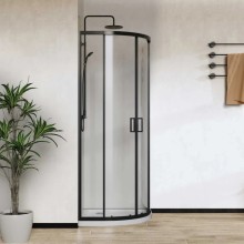 Душевой уголок 90x90 см Vincea City VSQ-5CT900CLB прозрачное