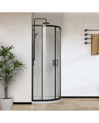 Душевой уголок 90x90 см Vincea City VSQ-5CT900CLB прозрачное