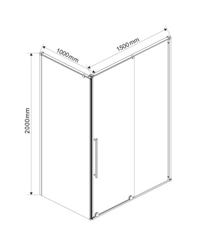 Душевой уголок 150x100 см Vincea Arno VSR-1A1015CL прозрачное