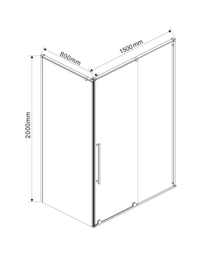 Душевой уголок 150x80 см Vincea Arno VSR-1A8015CL прозрачное