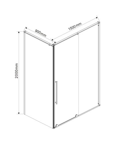 Душевой уголок 150x90 см Vincea Arno VSR-1A9015CL прозрачное