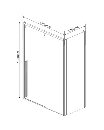 Душевой уголок 150x100 см Vincea Lugano VSR-1L1015CLB-1 прозрачное