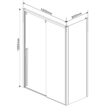 Душевой уголок 150x80 см Vincea Lugano VSR-1L8015CLB-1 прозрачное