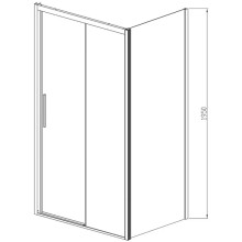 Душевой уголок 110x90 см Vincea Soft VSR-3SO9011CLB прозрачное