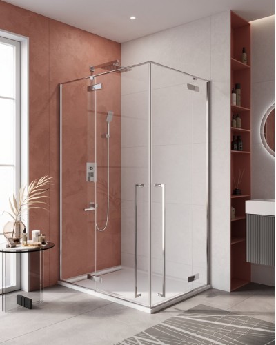 Душевой уголок CEZARES LINER-AH-2-120/90-C-Cr-L левый