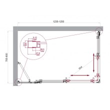 Душевой уголок BelBagno LUCE-AH-21-125/80-C-Cr