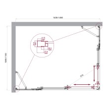 Душевой уголок BelBagno LUCE-AH-22-145/110-C-Cr