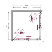 Душевой уголок BelBagno MARINO-A-2-100-C-CR