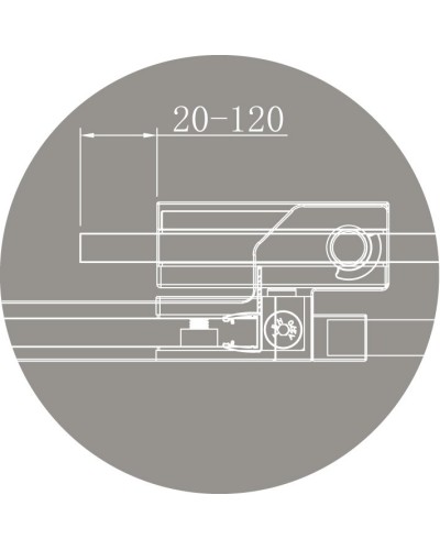 Душевой уголок CEZARES SLIDER-AH-2-80/90-90/100-GRIGIO-Cr