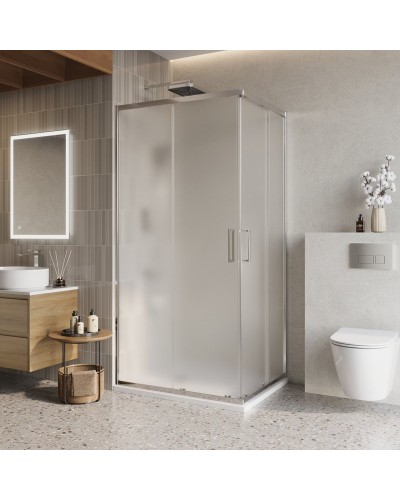 Душевой уголок BelBagno LUCE-AH-2-100/80-P-Cr