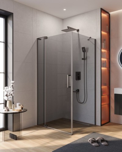 Душевой уголок CEZARES SLIDER-AH-1-100-100/110-GRIGIO-GM
