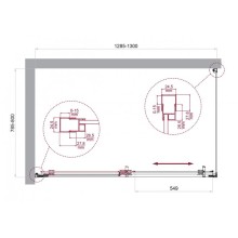 Душевой уголок BelBagno LUCE-AH-1-130/80-C-Cr