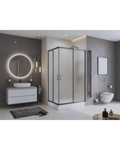 Душевой уголок BelBagno UNO-195-AH-2-120/90-P-NERO