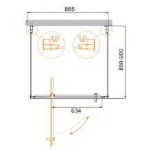 Душевой уголок CEZARES MOLVENO-BA2-90/90-C-Cr-IV