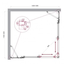 Душевой уголок BelBagno LUCE-AH-22-125/120-C-Cr