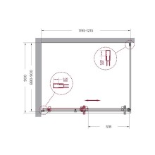 Душевой уголок BelBagno MARINO-AH-1-120/90-C-Cr
