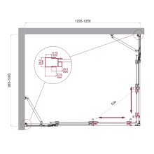 Душевой уголок BelBagno LUCE-AH-22-125/100-C-Cr