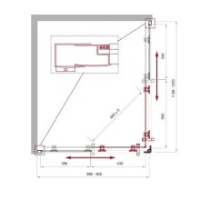 Душевой уголок BelBagno UNO-195-AH-2-120/90-P-NERO