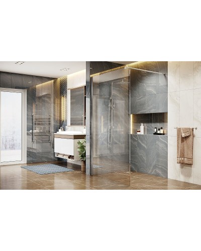 Душевая перегородка Ambassador Walk-in 100х200 15031102 профиль Хром стекло прозрачное