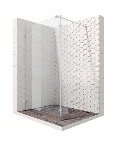 Душевая перегородка Ambassador Walk-in 100х200 15031106 профиль Хром стекло прозрачное